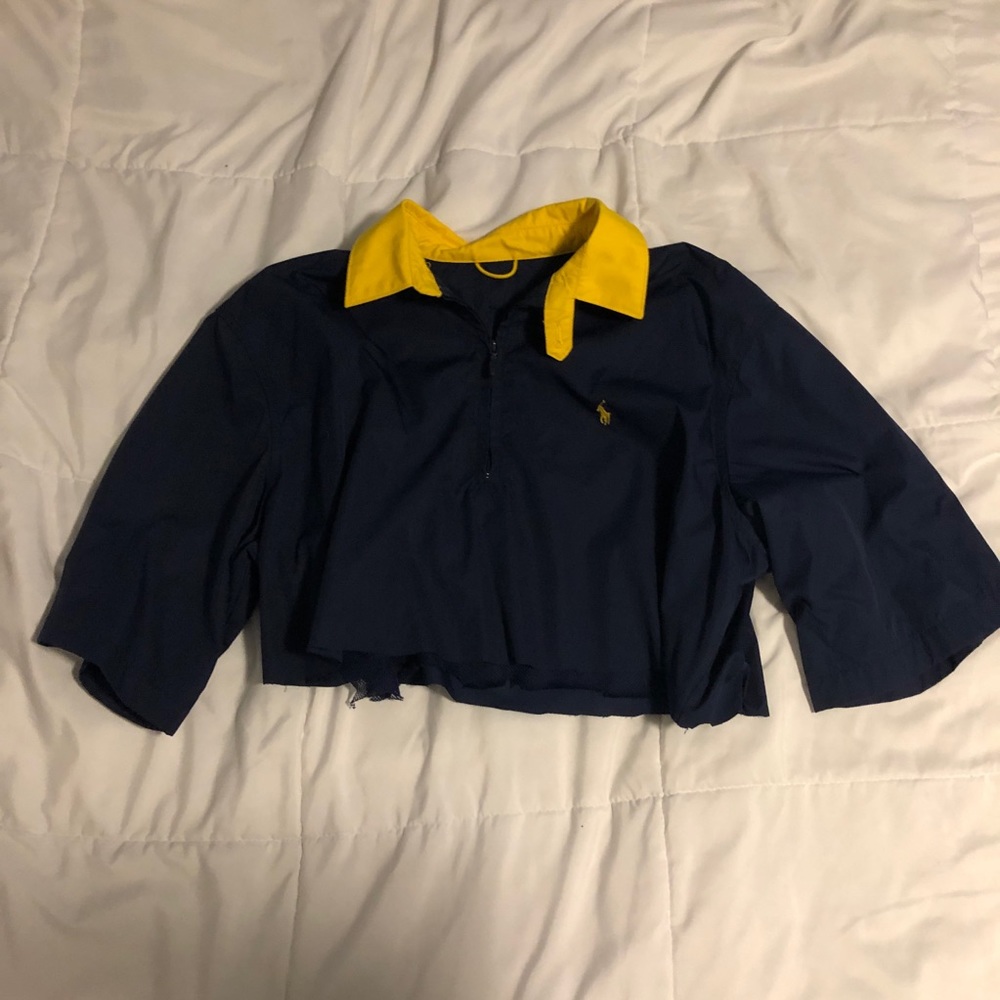 cropped polo shirt
